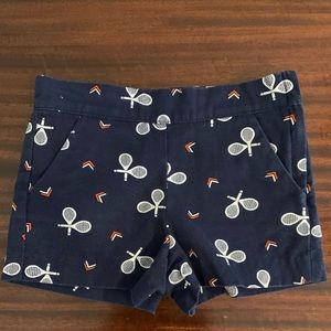 Navy white tennis racquet Janie & Jack sz 3t cotton short